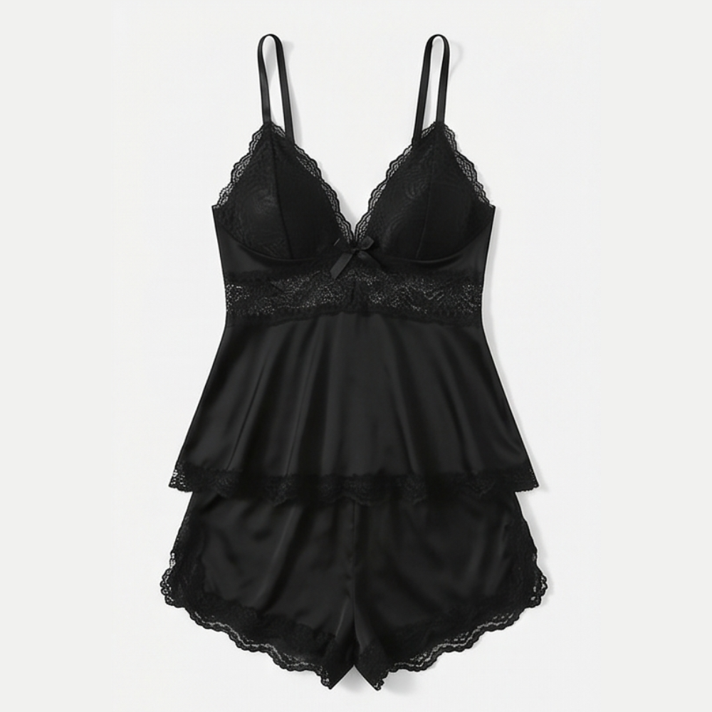 Lunella – Women's Tiered Lace Cami Pyjama Set