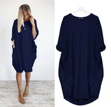 Delaney Summer Dress Woman – Lightweight Fabric, Loose Fit & Chic Round Neck