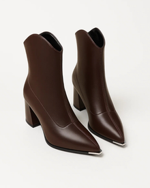 Nayeli Women's Ankle Boots Pointed Toe – Stable Block Heel & Sleek Modern Shape