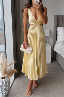 Melodie Satin Pleated Dress Woman – Luxurious and Soft Fabric & Elegant and Flattering Cut