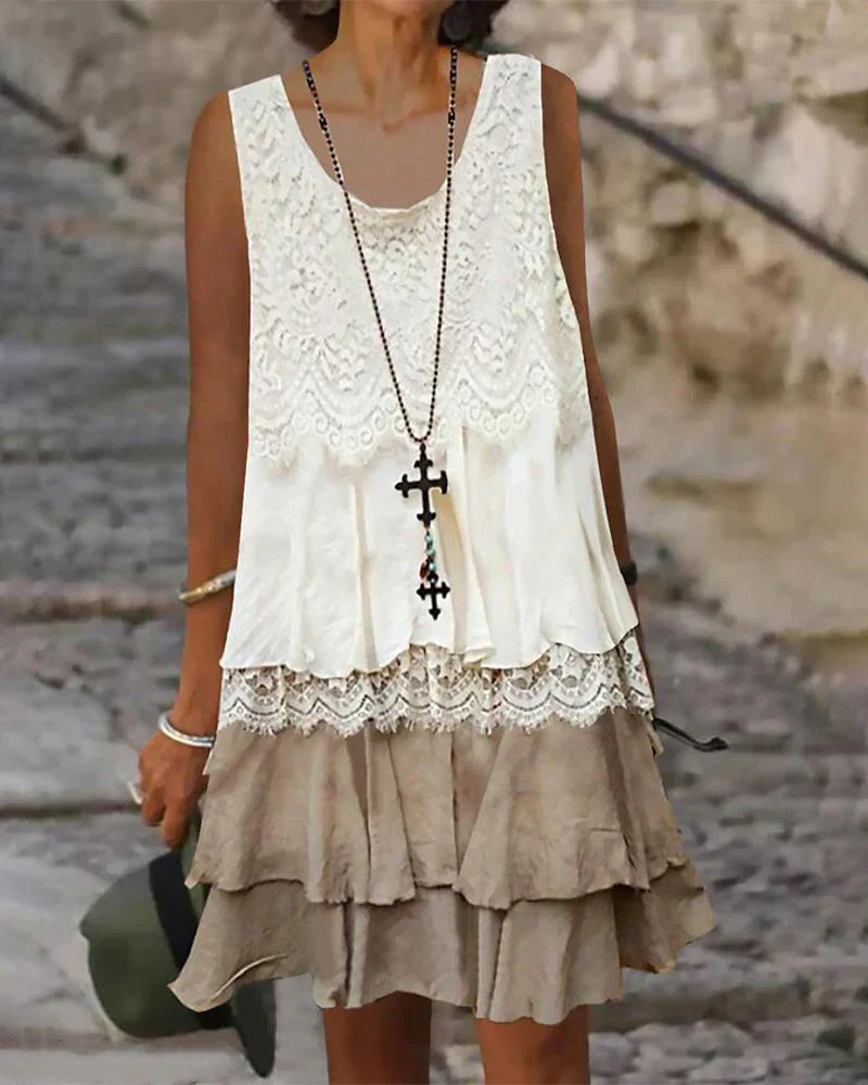 Lili Robe Woman Lace – Sleeveless, Vintage & Modern Style for Elegant Summer