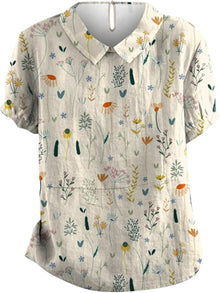 Alina Blouse Femme – Lightweight Blouse with Wildflower Print & Casual Summer Cut