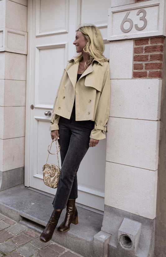 Camille Renard | Cropped Trench Jacket For Women