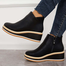Felise Women's Ankle Boots – Elegant Platform Sole Boots with Zipper, Comfortable and Durable