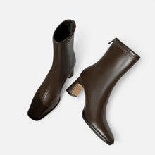 Madison Women's Ankle Boots – Vintage Winter Ankle Boots with Square Toe, Warm Lining & Block Heel
