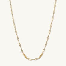 2 Bar Paper link Engraved Necklace