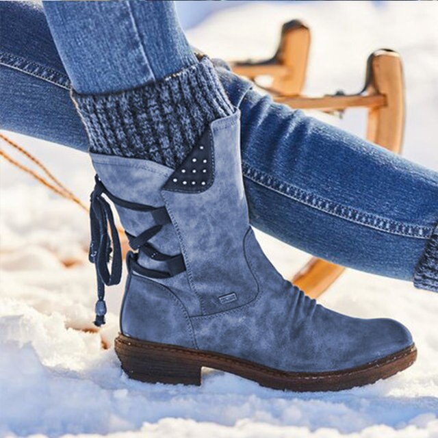 Juliana Snow Boots Women – Mid-High Winter Boots in Durable PU Leather & Sturdy Sole