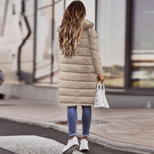 Evie Long Down Jacket Women – Warm Winter Coat with Hood & Slim Lightweight Cut
