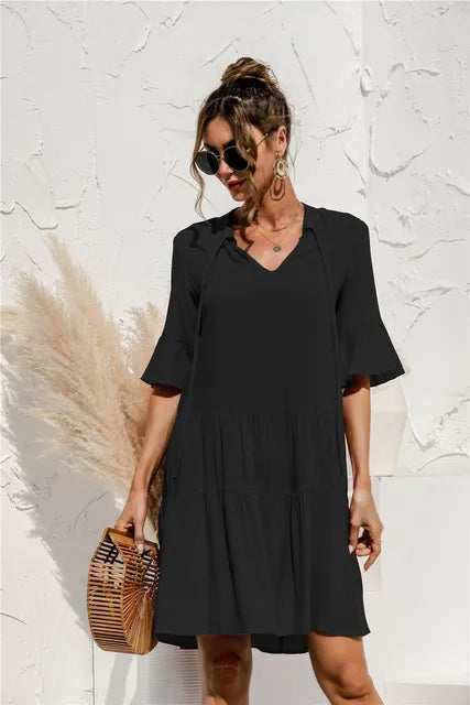 Aitana Short Dress Women Summer – Mini Dress with Low Waist and Light Cut for Summer