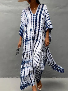 Janne Robe Caftan Long Dress Woman – Lightweight and Flowing Summer Maxi Dress with Chic Bohemian Style