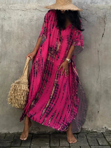 Amélie Kaftan Dress Woman – Lightweight Bohemian Batik Dress with Loose Fit for Casual Summer