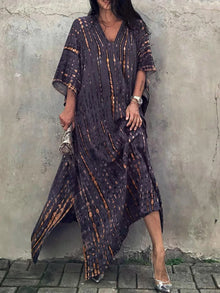 Janne Robe Caftan Long Dress Woman – Lightweight and Flowing Summer Maxi Dress with Chic Bohemian Style
