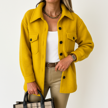 Kayleigh Women's Over Shirt – Beige Oversize with Straight Cut, Chic & Casual Style