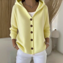 Rosie Knit Hoodie Vest for Women – Warm Straight Cut with Cashmere Look