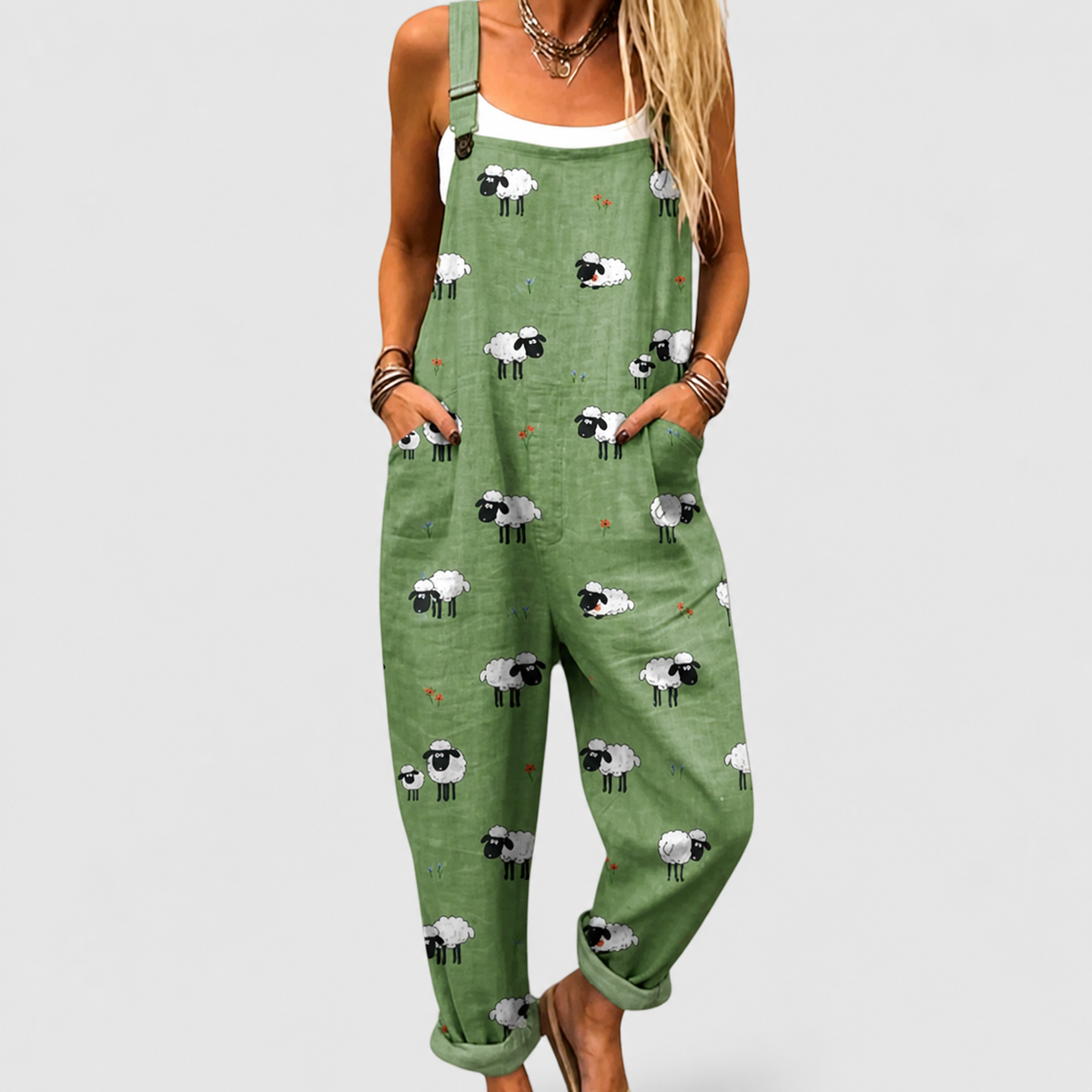 Clara Button-Front Jumpsuit