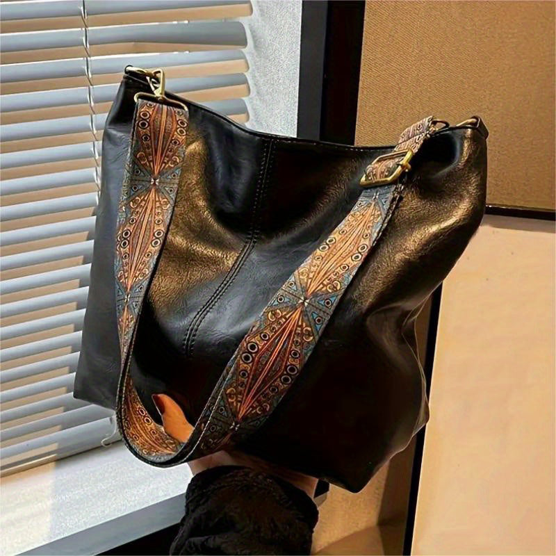 Sac Bandoulière Femme Wanda – Elegant Bag in PU with Zipper Closure & Compact Daily Format
