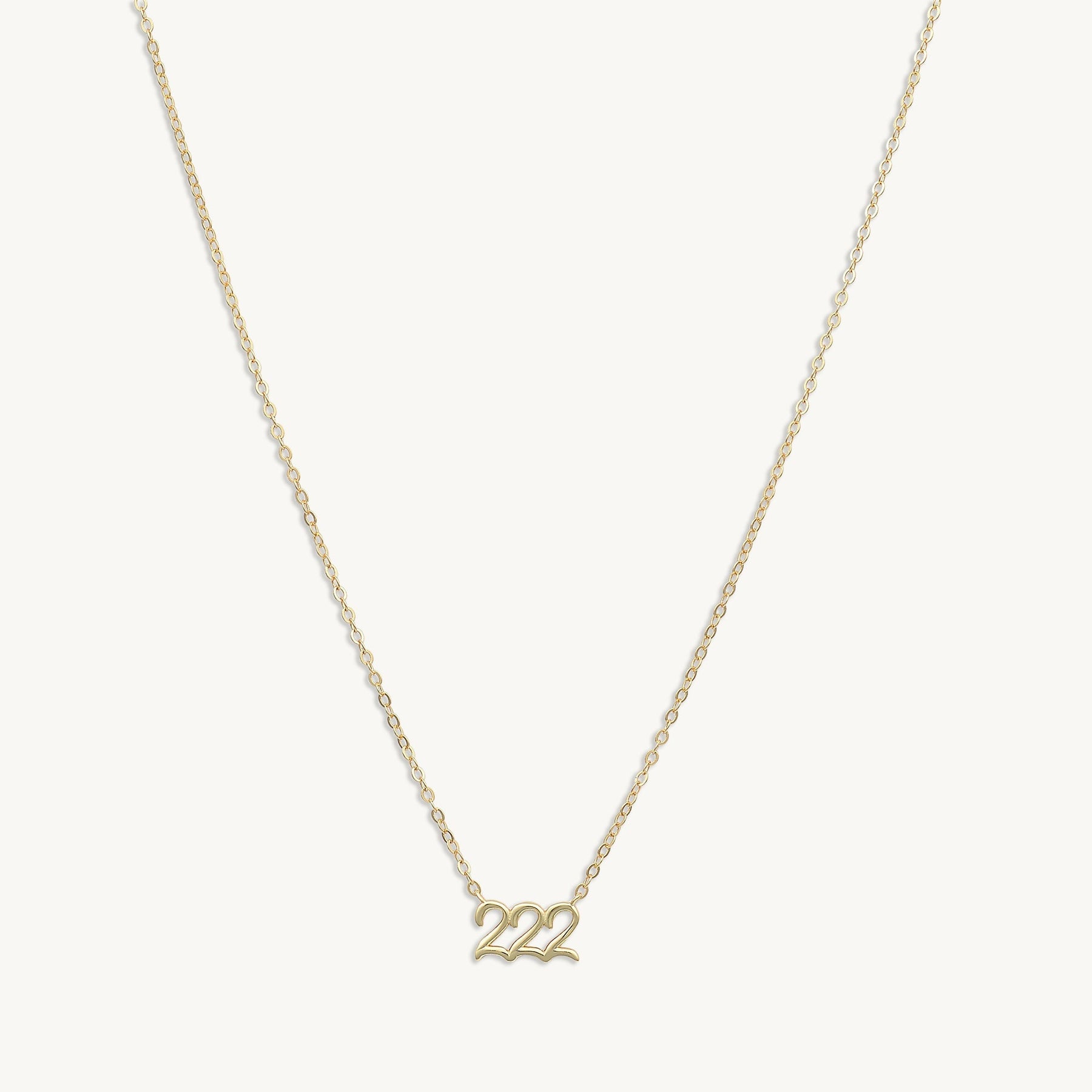 222 Angel Number Pendant Necklace