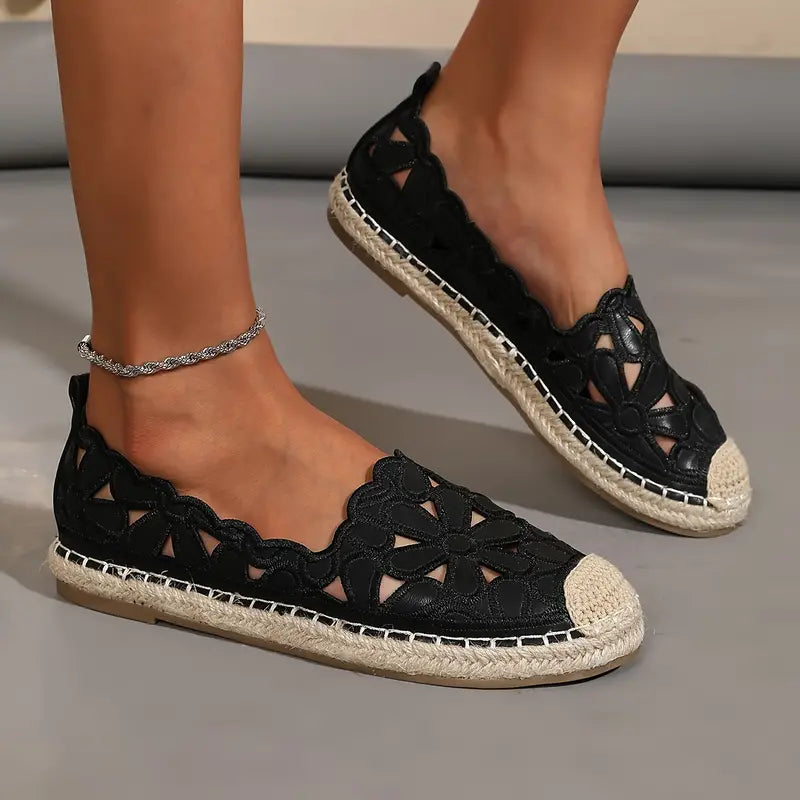 Aurélie Espadrilles Woman – Comfortable Summer Shoes with Elegant Floral Pattern