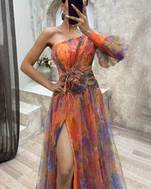 Eunice Long Evening Dress Woman – Elegant Maxi Dress in Lightweight Fabric for Summer