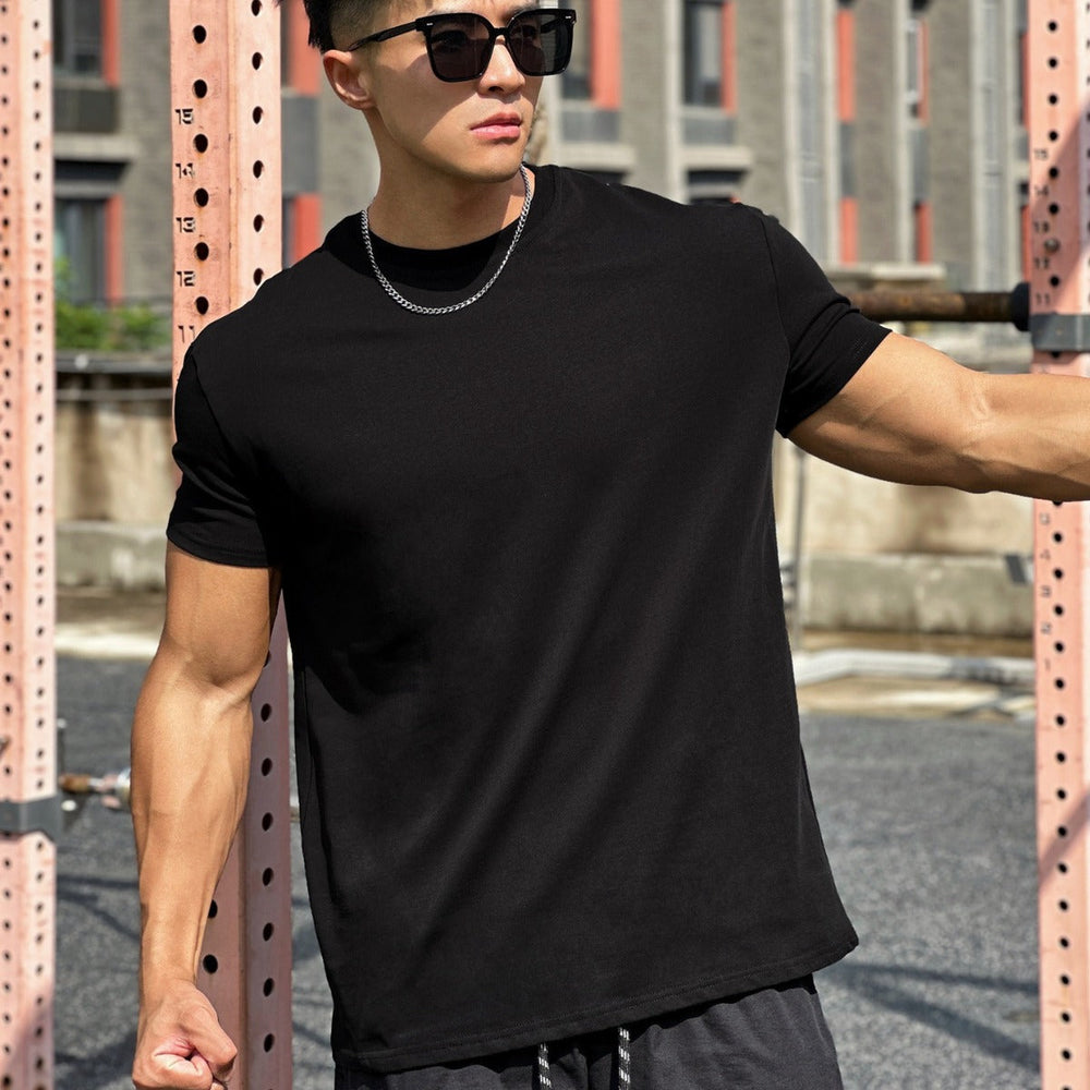 Liam Sport T-Shirt Men – Loose Cotton Short Sleeve T-Shirt with Breathable Design