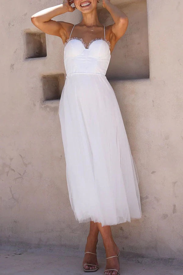 Ariana Robe Maxi Femme – Elegant Long Summer Dress Sleeveless with Round Neckline