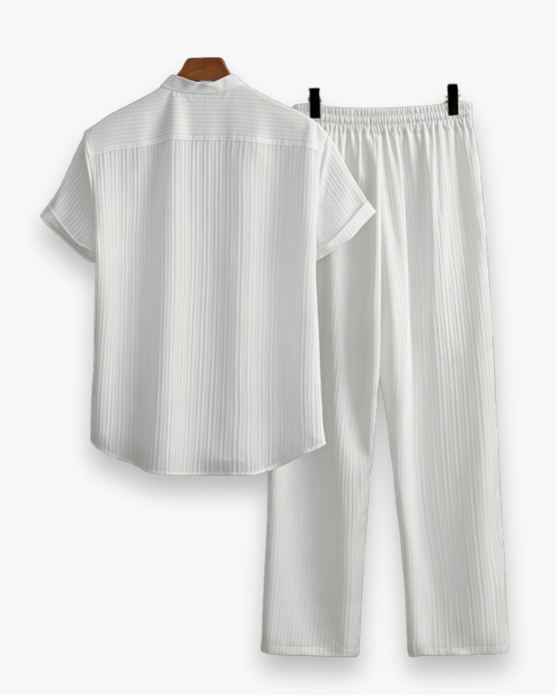 Josh Men's Summer Set – Short Sleeve Shirt & Lightweight Casual Pants