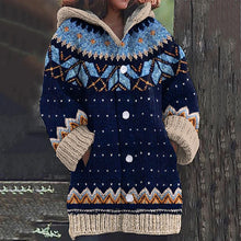 Azlea Women's Hooded Vest – Multicolored Geometric Pattern & Front Buttons
