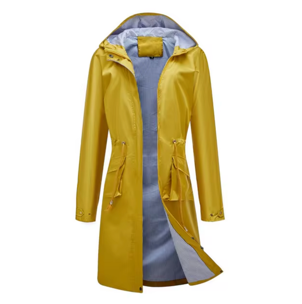 Adelaide Women's Coat – Long Waterproof Jacket with Hood & Breathable Feminine Cut