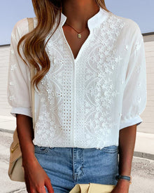 Emelia Blouse Femme – Elegant Top with Puff Sleeves & Comfortable Fit