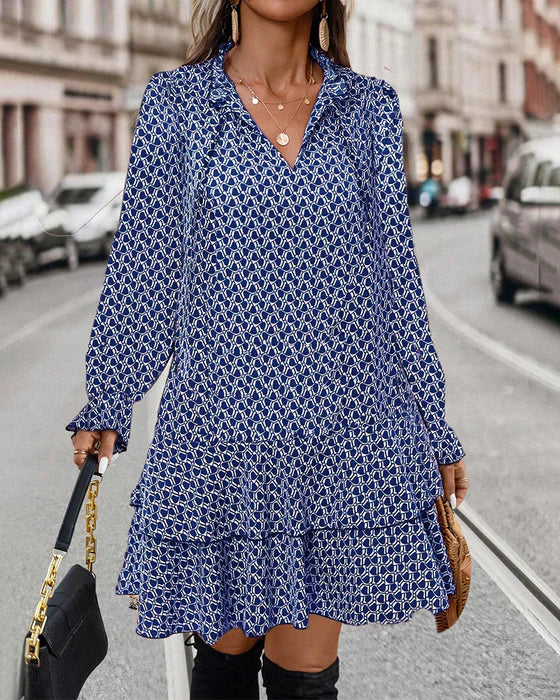 Robe Femme Stella – Elegant Long Sleeve Dress with Casual Fit and Timeless Style