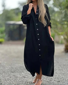 Bianca Robe Chemise Woman – Soft Italian Cotton with Classic Collar & Relaxed Fit