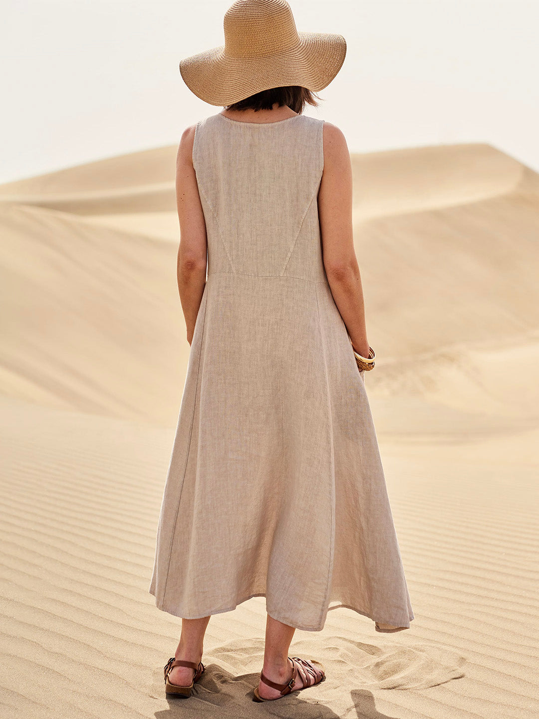 Elise Cotton Dress Woman – Soft, Breathable & Practical Pockets for Daily Comfort