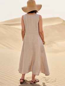 Elise Cotton Dress Woman – Soft, Breathable & Practical Pockets for Daily Comfort