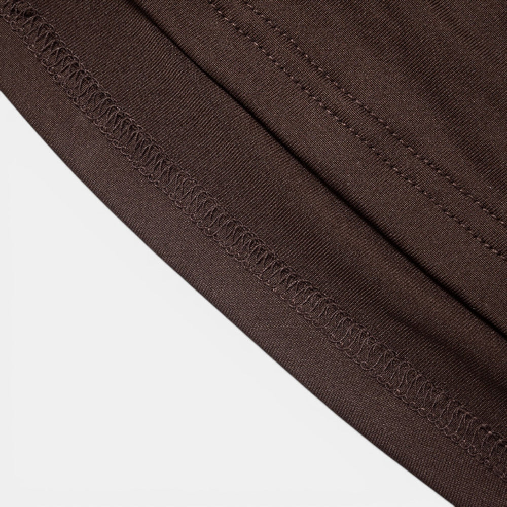 Women's Brown Open-Back Dress