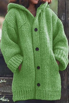 Lylia Long Vest for Women – Soft Knit with Hood & Elegant Comfortable Style