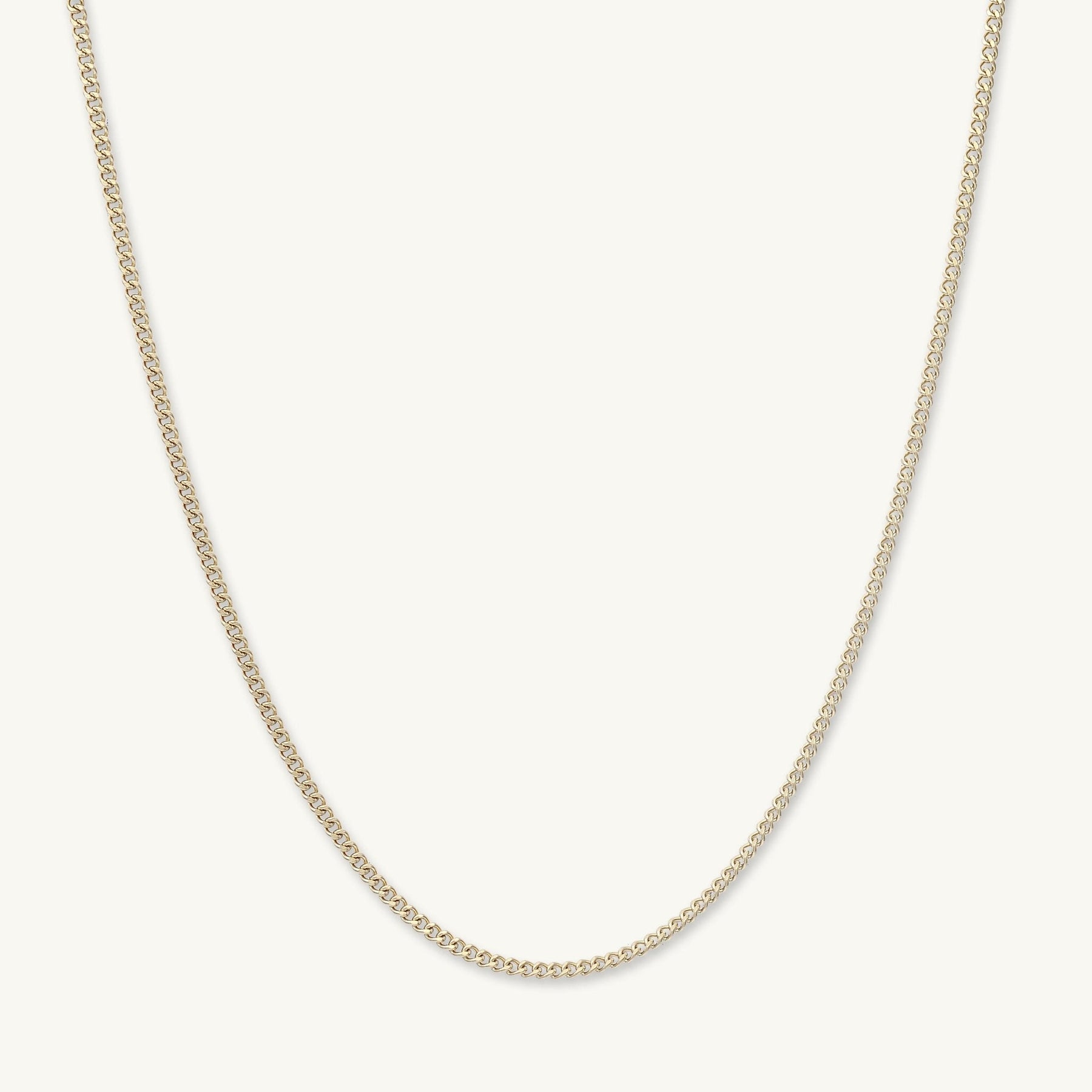 2mm Cuban Chain Necklace
