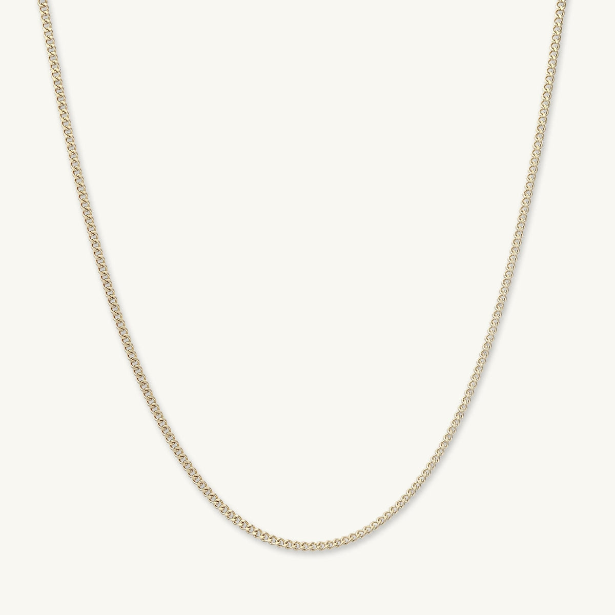 2mm Cuban Chain Necklace