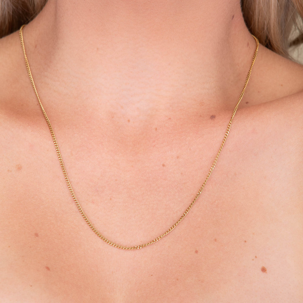 2mm Cuban Chain Necklace
