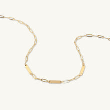 3 Bar Paper link Engraved Necklace
