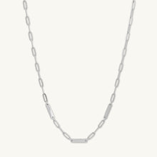 3 Bar Paper link Engraved Necklace