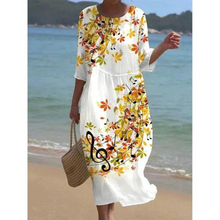 Alora Elegant Women's Robe – Floral Print, Mid-length Sleeves & Flattering Cut