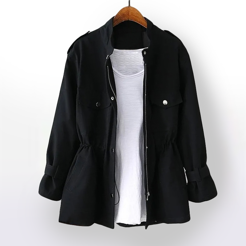 Julie Women's Waterproof Waxed Cotton – Elegant & Lightweight Waterproof Coat for Mid-Season