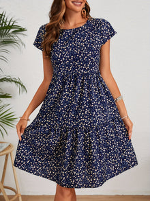 Katie Summer Dress Woman – Light Floral Dress in Polyester with Comfortable Fit
