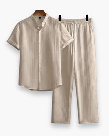Josh Men's Summer Set – Short Sleeve Shirt & Lightweight Casual Pants