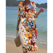 Alora Elegant Women's Robe – Floral Print, Mid-length Sleeves & Flattering Cut
