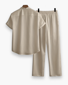 Josh Men's Summer Set – Short Sleeve Shirt & Lightweight Casual Pants