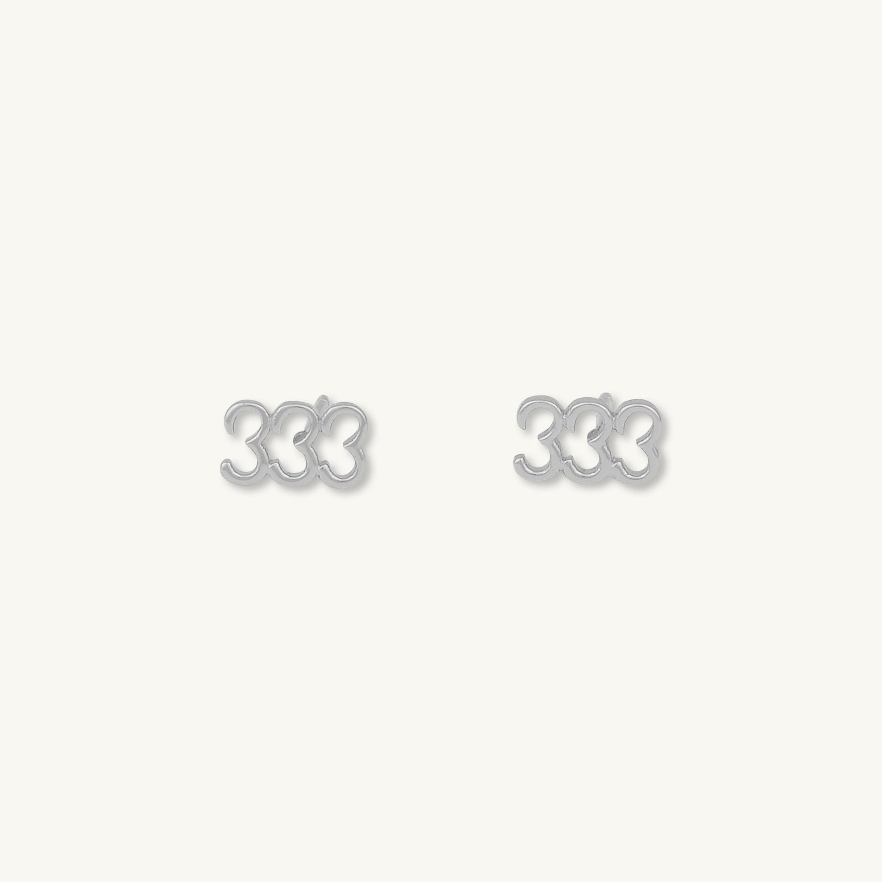 333 Angel Number Earrings
