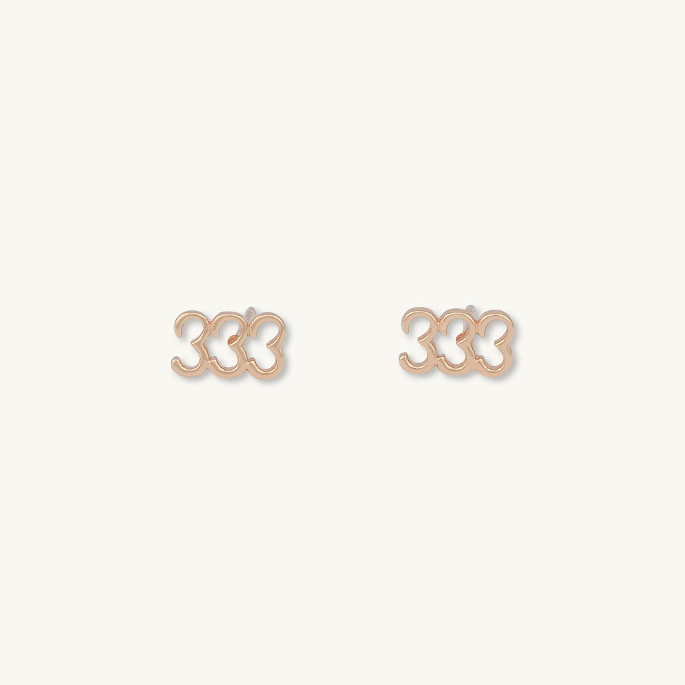 333 Angel Number Earrings