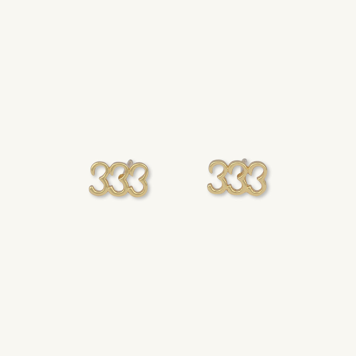 333 Angel Number Earrings
