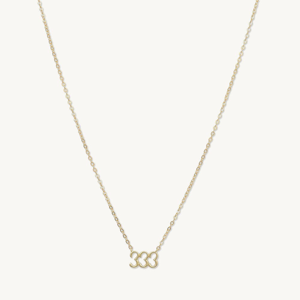 333 Angel Number Pendant Necklace